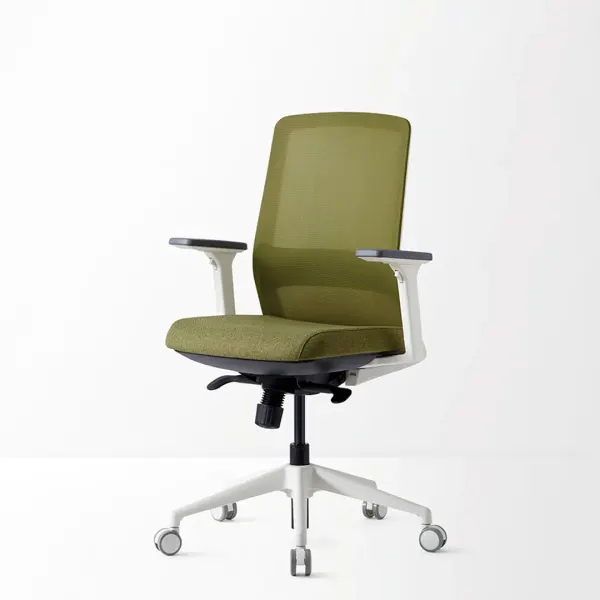 D40 Mid-Back Mesh Chair with Wide Lumbar Support - White Saudi Arabia